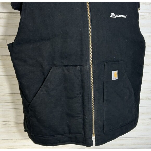 LIKE NU! CARHARTT V01 Mens XL BLACK Arctic Quilt Lined DUCK CANVAS Arctic Vest - Picture 3 of 12